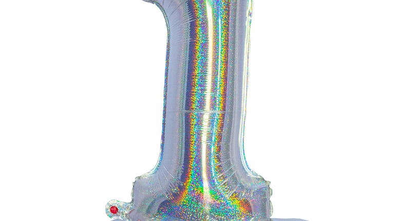 Funny Fashion Folieballon 82 cm glitter zilver