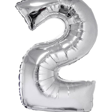 Funny Fashion Folieballon 82 cm zilver