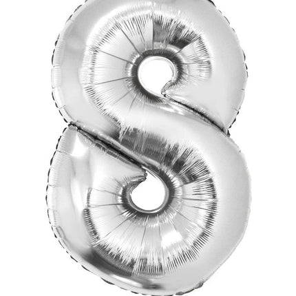 Funny Fashion Folieballon 82 cm zilver