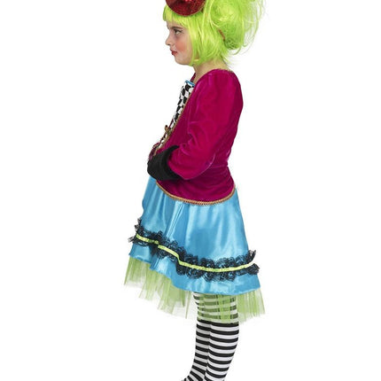 Funny Fashion Gek Mad Hatter pak meisje