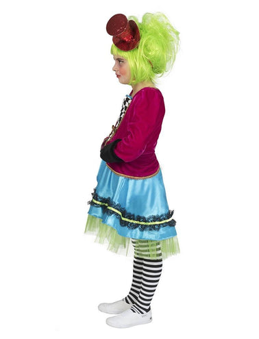 Funny Fashion Gek Mad Hatter pak meisje