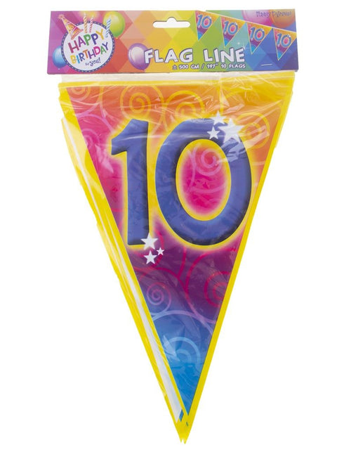 Funny Fashion Gekleurde vlaggenlijn 10 jaar 5mtr.