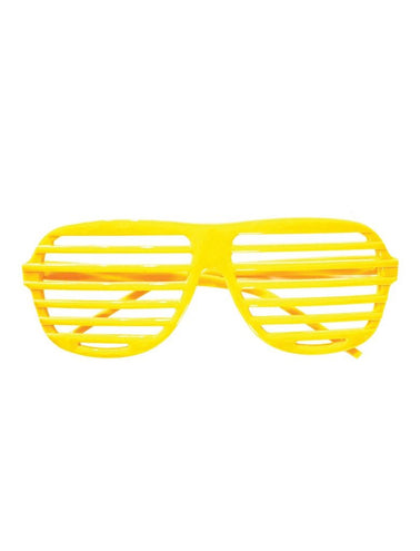 Funny Fashion Gele bril met luikjes