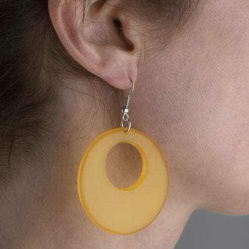 Funny Fashion Gele disco oorbellen