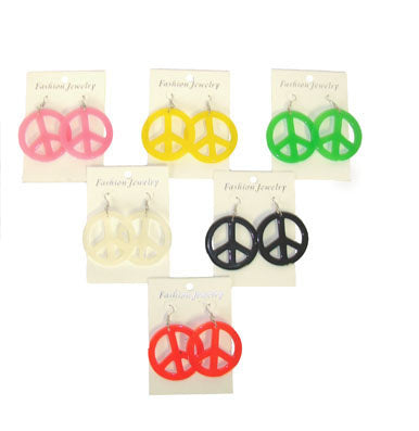 Funny Fashion Gele hippie oorbellen