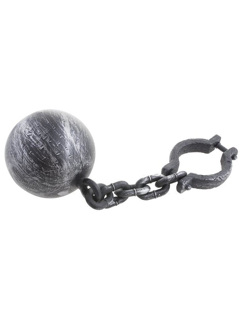 Funny Fashion Gevangene jumbo bal met ketting 55 cm