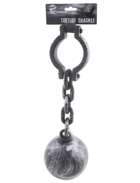 Funny Fashion Gevangene jumbo bal met ketting 55 cm