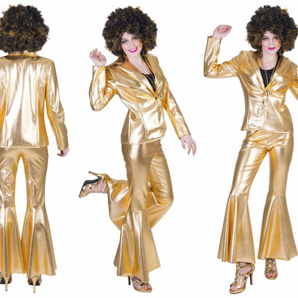 Funny Fashion Gouden Disco broek Fever dames