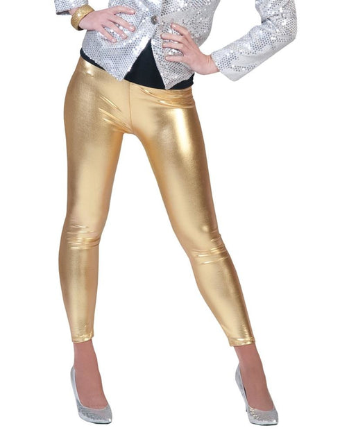Like Flo metallic straight fit broek champagne Like Flo metallic straight fit broek champagne