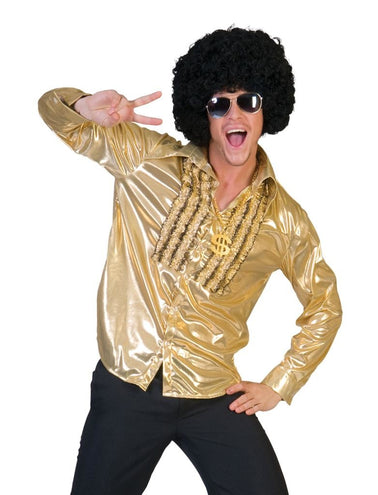 Funny Fashion Gouden party shirts met glitter