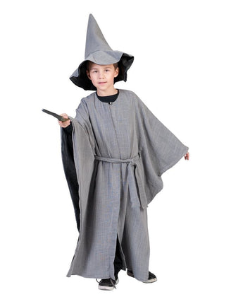 Funny Fashion Grijze tovenaarspakken voor kinderen