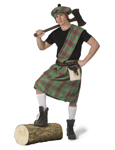 Funny Fashion Groen Schotse kilt pak Timo heren