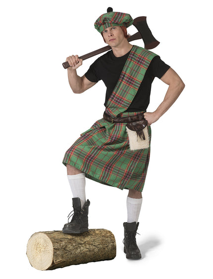 Funny Fashion Groen Schotse kilt pak Timo heren