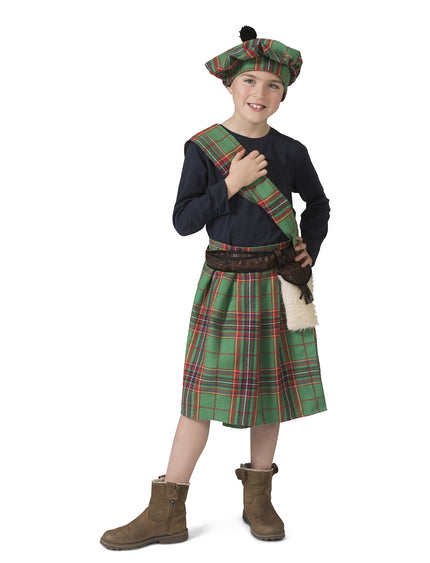 Funny Fashion Groene Schotse kilt kinderen