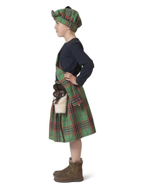 Funny Fashion Groene Schotse kilt kinderen