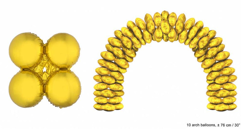 Funny Fashion Grote ballonboog folieballonen Goud