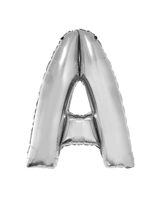 Funny Fashion Grote folie ballon letter A Zilver