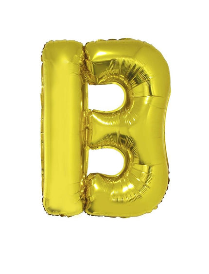 Funny Fashion Grote folie ballon letter B Goud