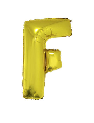 Funny Fashion Grote folie ballon letter F Goud