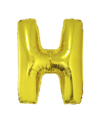 Funny Fashion Grote folie ballon letter H Goud