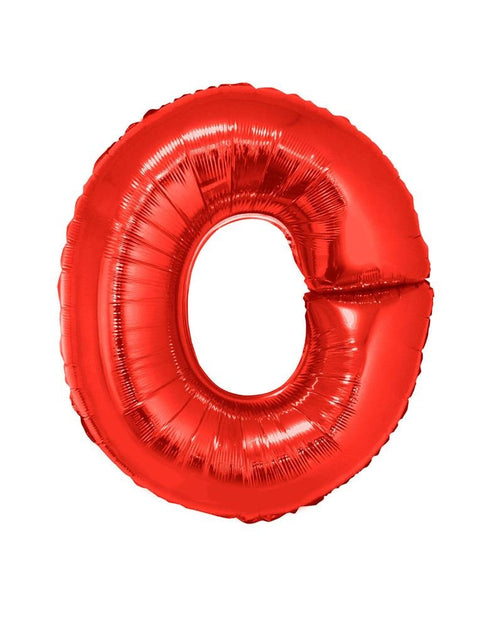 Funny Fashion Grote folie ballon letter O Rood