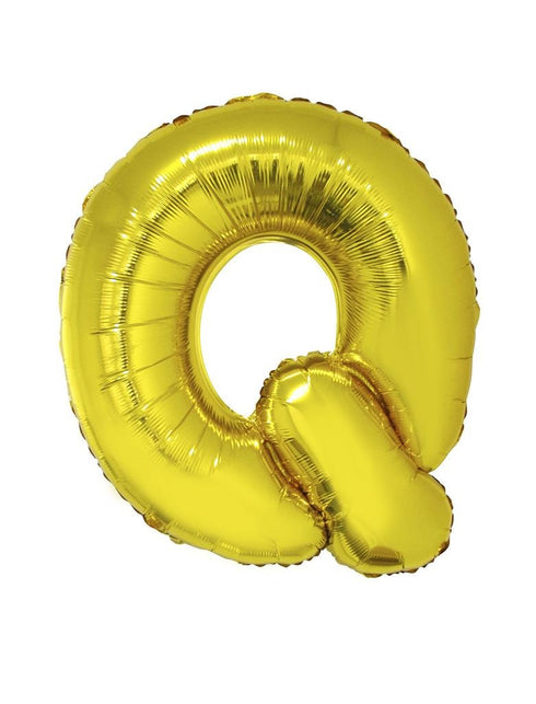 Funny Fashion Grote folie ballon letter Q Goud