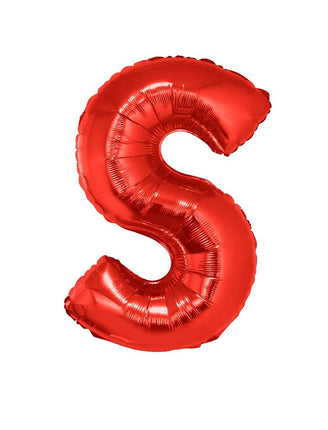 Funny Fashion Grote folie ballon letter S Rood