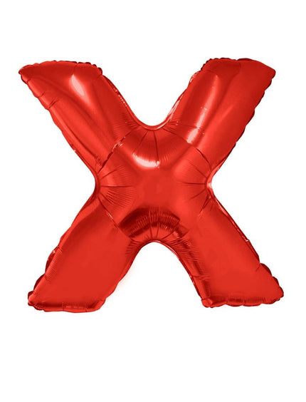 Funny Fashion Grote folie ballon letter X Rood