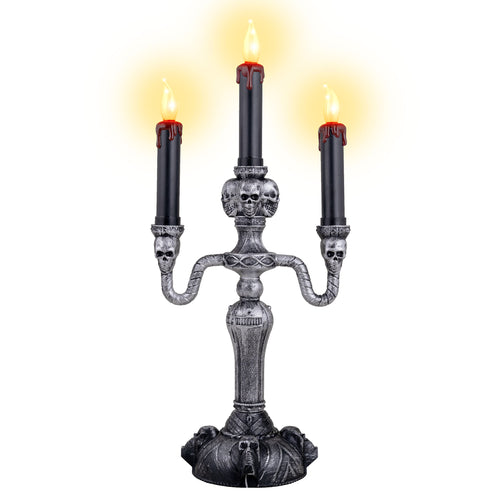 Funny Fashion Halloween kandelaar met 3 led kaarsen