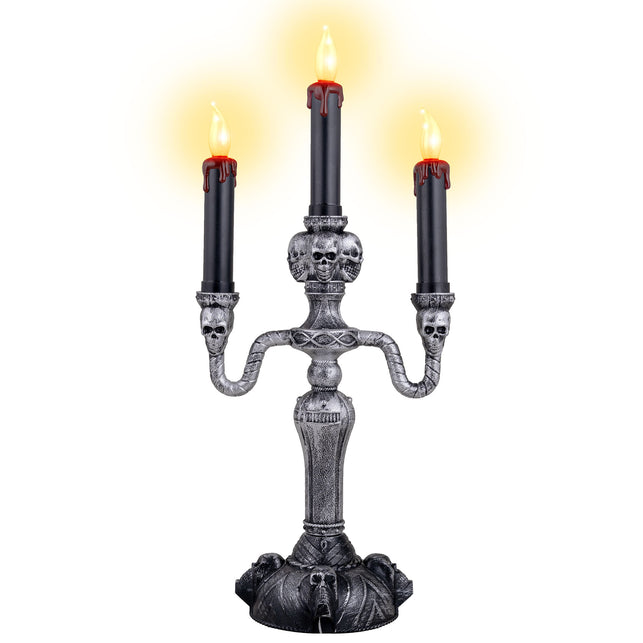 Funny Fashion Halloween kandelaar met 3 led kaarsen