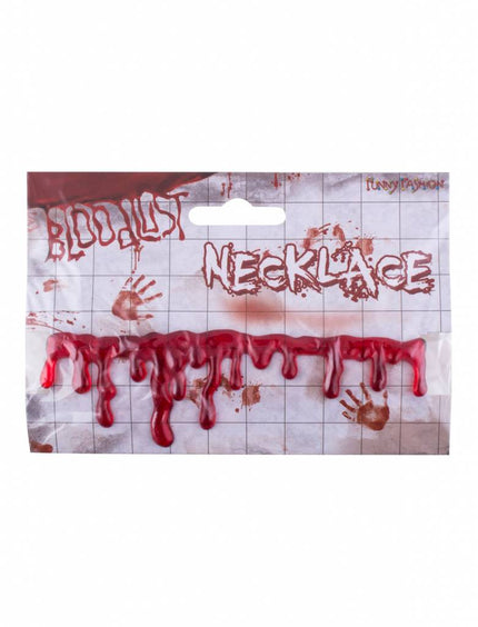 Funny Fashion Halsketting met nep bloeddruppels