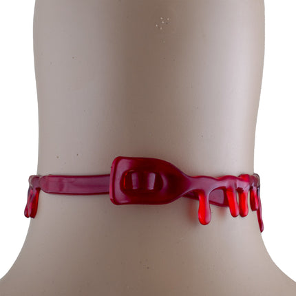 Funny Fashion Halsketting met nep bloeddruppels