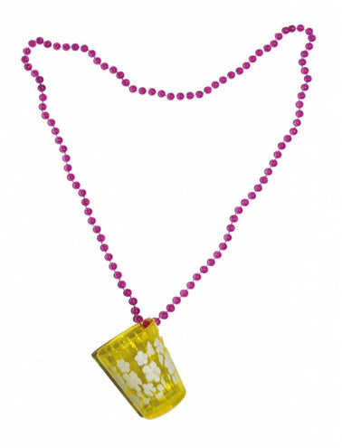 Funny Fashion Halsketting shot glaasje geel