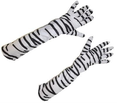 Funny Fashion Handschoenen zebra 35 cm