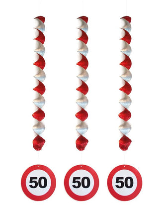 Funny Fashion Hangdecoratie 50 jaar versiering verkeersbord