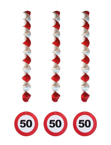 Funny Fashion Hangdecoratie 50 jaar versiering verkeersbord