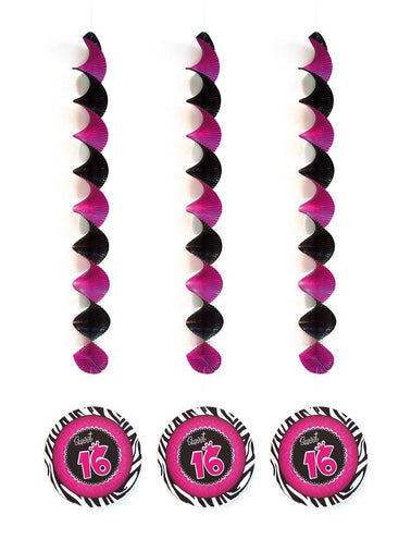 Funny Fashion Hangdecoratie Sweet 16 set