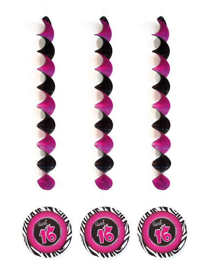 Funny Fashion Hangdecoratie Sweet 16 set
