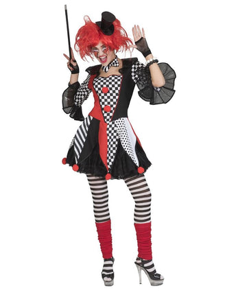 Funny Fashion Harlekijn Jester pak dames