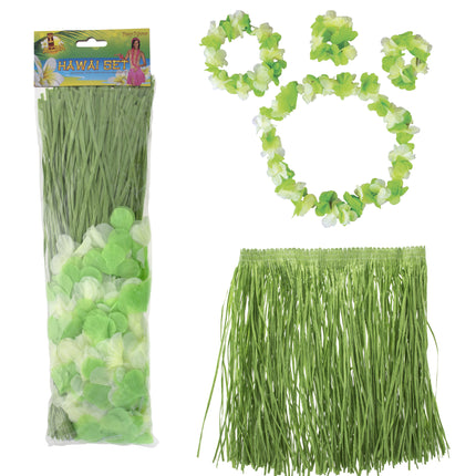 Funny Fashion Hawaii rok groen met accessoires