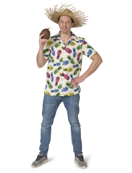 Funny Fashion Hawaii shirt ananas print heren