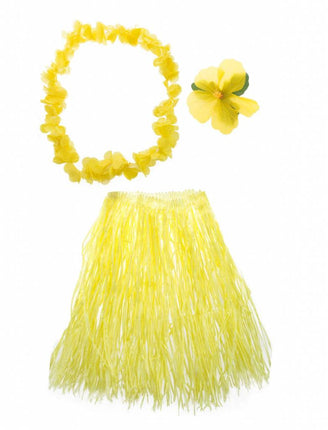 Funny Fashion Hawaii verkleed set Aloha geel