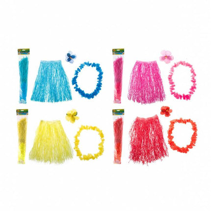 Funny Fashion Hawaii verkleed set Aloha geel