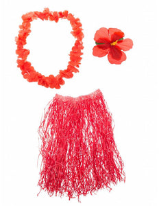 Funny Fashion Hawaii verkleed set Aloha rood