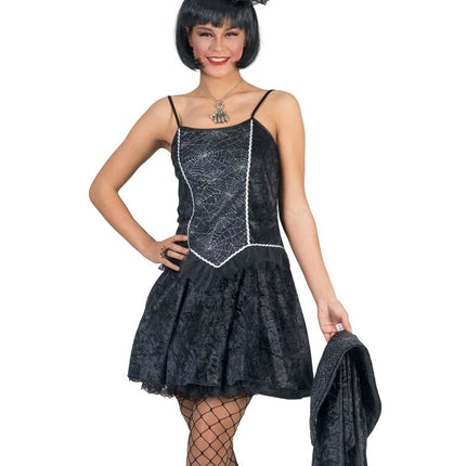 Funny Fashion Heksen jurk Spinnenweb dame Angela