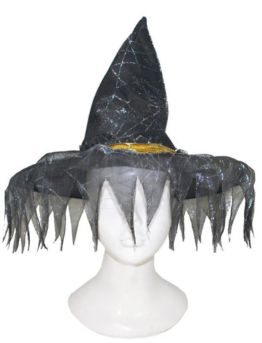 Funny Fashion Heksenhoed zwarte franjes