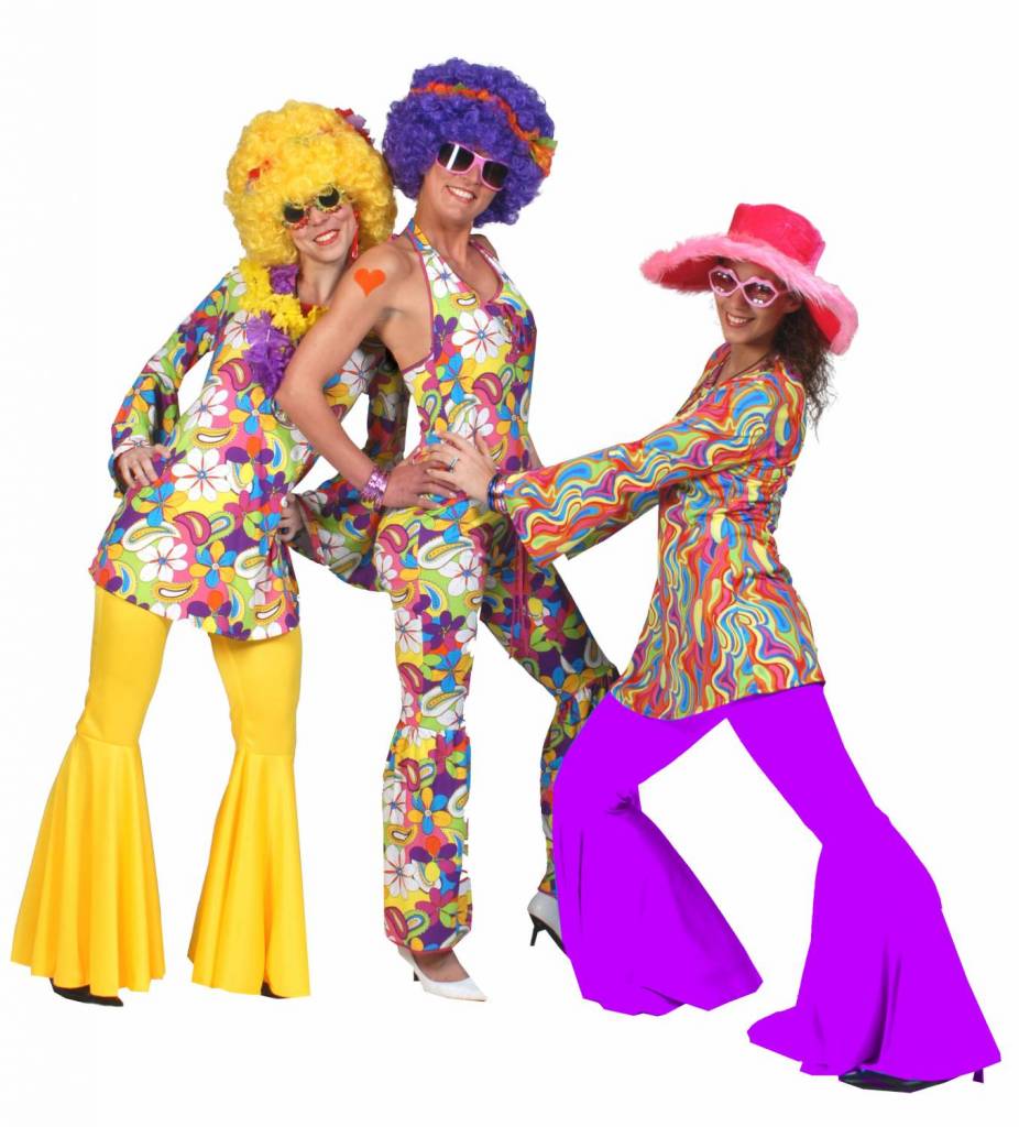 Carnavalskleding Flower Power Kostuum Hippie Flower Power Outfit