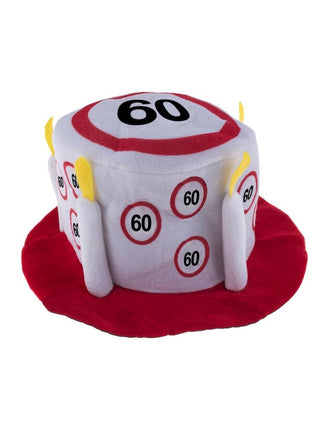 Funny Fashion Hoge hoed 60 jaar met verkeersboorden