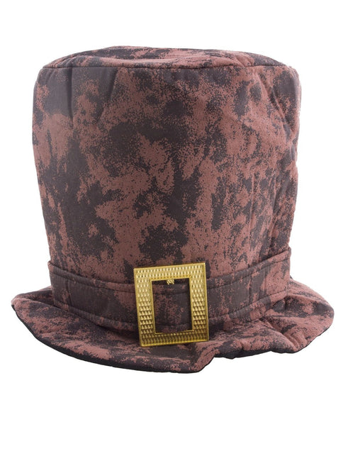 Funny Fashion Hoge hoed steampunk met grote gesp
