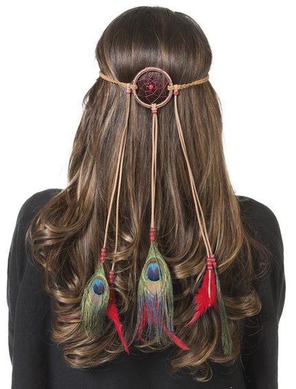 Funny Fashion Indianen hoofdband Carry met veertjes